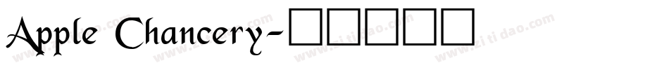 Apple Chancery字体转换